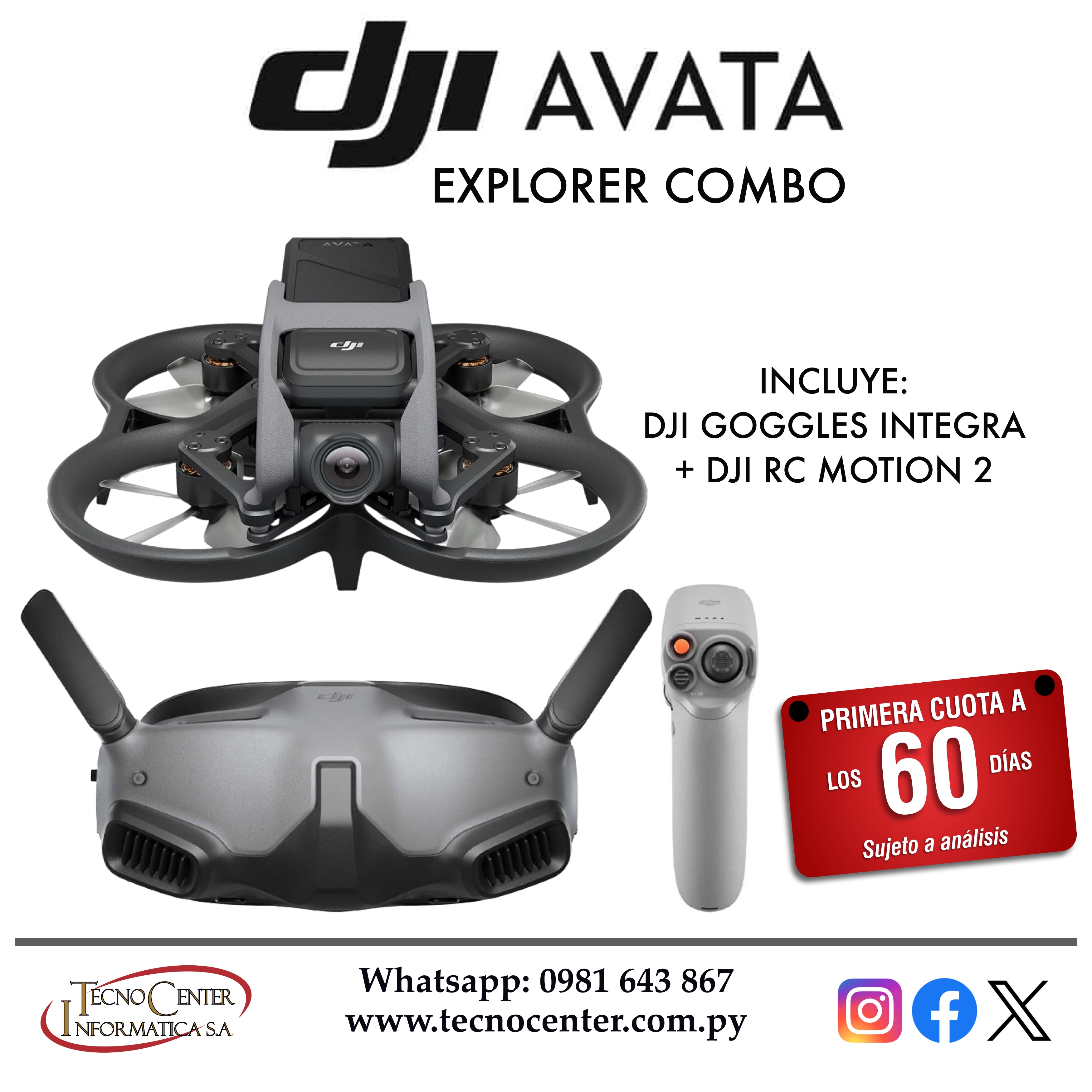 Comprá Drone DJI Avata Explorer Combo (DJI Goggles) - Envios a todo el  Paraguay