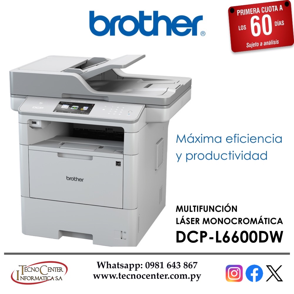 Impresora Láser Multifuncional Brother DCP-L6600D