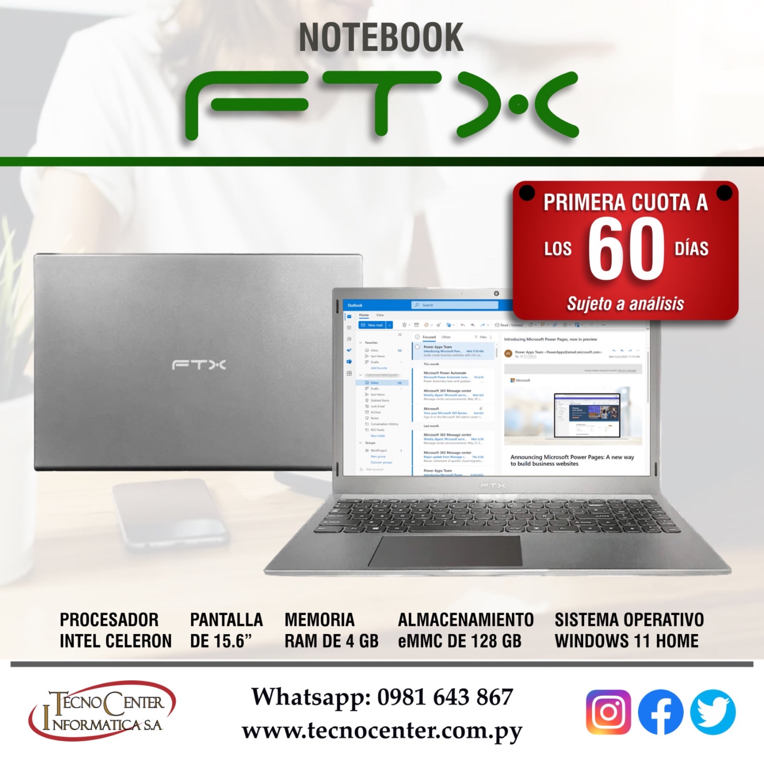 Notebook FTX Intel